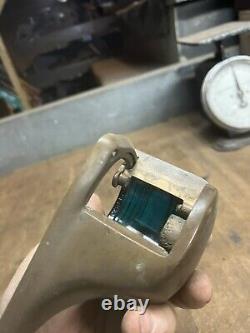 Vintage Old Perko Boat Ship Maritime Blue Glass Bow Light Lamp Brass Parts USA