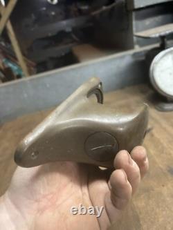 Vintage Old Perko Boat Ship Maritime Blue Glass Bow Light Lamp Brass Parts USA