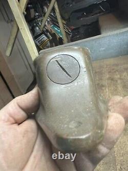 Vintage Old Perko Boat Ship Maritime Blue Glass Bow Light Lamp Brass Parts USA