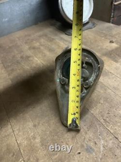 Vintage Old Perko Boat Ship Maritime Blue Glass Bow Light Lamp Brass Parts USA
