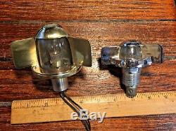 Vintage Old Polished Bronze/brass Stern Light (large Size) Yacht Jewelry