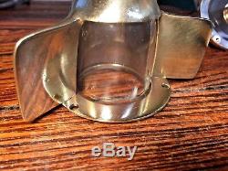 Vintage Old Polished Bronze/brass Stern Light (large Size) Yacht Jewelry