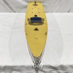Vintage Orkin Craft Speedboat Wooden Boat Incomplete \ Parts \ Repair RARE