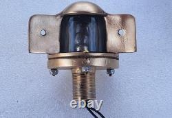 Vintage PERKO Bronze white running light GLASS LENS navigation Light Boat Parts