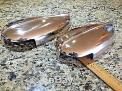 Vintage Pair Of Heavy Cast Polished Bronze Chris Craft 12 Streamlined Vents