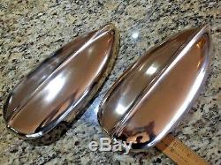 Vintage Pair Of Heavy Cast Polished Bronze Chris Craft 12 Streamlined Vents