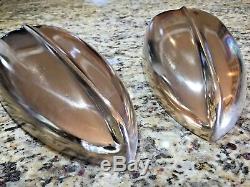 Vintage Pair Of Heavy Cast Polished Bronze Chris Craft 12 Streamlined Vents