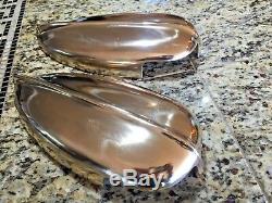 Vintage Pair Of Heavy Cast Polished Bronze Chris Craft 12 Streamlined Vents