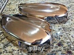 Vintage Pair Of Heavy Cast Polished Bronze Chris Craft 12 Streamlined Vents