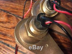 Vintage Pair Wilcox Crittenden Bronze Teardrop Running Lights With New Led Bulbs