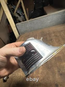 Vintage Perko Boat Ship Maritime Brass Blue Red Glass Bow Light Lamp Parts USA