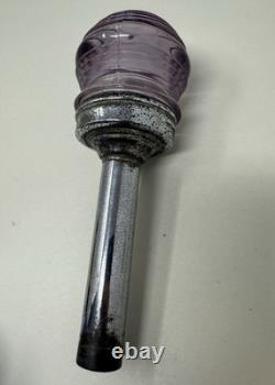 Vintage Perko Purple Beehive Glass Stern Boat Light For Parts / Repair