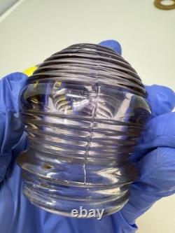 Vintage Perko Purple Beehive Glass Stern Boat Light For Parts / Repair