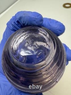 Vintage Perko Purple Beehive Glass Stern Boat Light For Parts / Repair