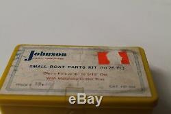 Vintage Plastic Yellow Johnson Yacht Hardware Small Boat Parts Kit BOX ONLY