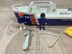 Vintage Playmobil 3599 Ship Coast Guard Boat Parts and Pieces Incomplete Set