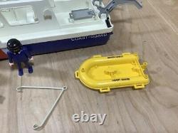 Vintage Playmobil 3599 Ship Coast Guard Boat Parts and Pieces Incomplete Set