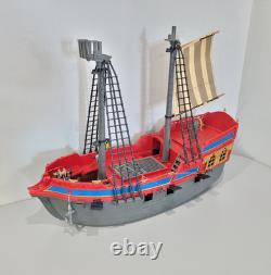 Vintage Playmobil 3940 Large Pirate Ship Galleon INCOMPLETE FOR PARTS & PIECES
