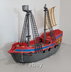 Vintage Playmobil 3940 Large Pirate Ship Galleon INCOMPLETE FOR PARTS & PIECES