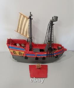 Vintage Playmobil 3940 Large Pirate Ship Galleon INCOMPLETE FOR PARTS & PIECES