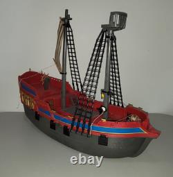 Vintage Playmobil 3940 Large Pirate Ship Galleon INCOMPLETE FOR PARTS & PIECES