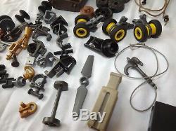 Vintage Playmobil Parts Lot Connectors, Wheels, Sconces, Hardware, Boat, Lights