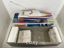 Vintage Playtron Candy High Speed R/C E. P. Boat With Box Untested Parts Only