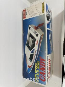Vintage Playtron Candy High Speed R/C E. P. Boat With Box Untested Parts Only