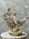 Vintage Porcelain Cherub Figurine Boat Scene Pastel Bisque Repair/parts/art