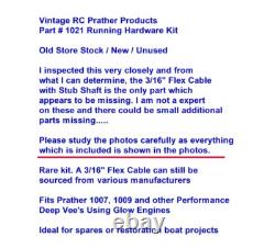 Vintage Prather RC Boat Parts Running Hardware Kit 1021 for Performance Deep Vee