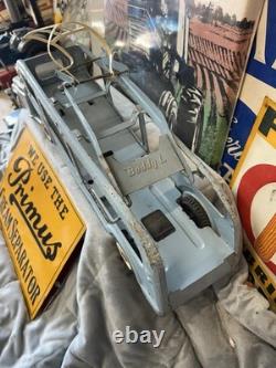 Vintage Pressed Steel Buddy L Boat Transport Hauler Semi Truck