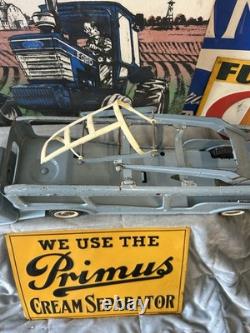 Vintage Pressed Steel Buddy L Boat Transport Hauler Semi Truck