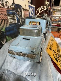 Vintage Pressed Steel Buddy L Boat Transport Hauler Semi Truck