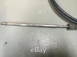 Vintage Quicksilver Ride Guide Boat Metal steering wheel helm complete w cable