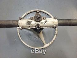 Vintage Quicksilver Ride Guide Boat Metal steering wheel helm complete w cable