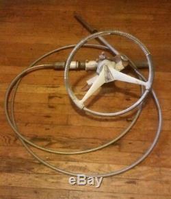 Vintage Quicksilver Ride-Guide Mercruiser Steering Wheel and Cable assembly