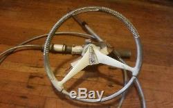 Vintage Quicksilver Ride-Guide Mercruiser Steering Wheel and Cable assembly