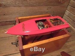 Vintage RARE RC Fiberglass Boat Remote Control Gas Powered Boat Watercraft PARTS