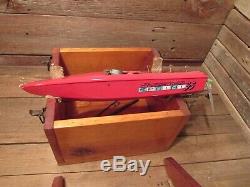 Vintage RARE RC Fiberglass Boat Remote Control Gas Powered Boat Watercraft PARTS