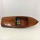 Vintage Rc 27 Wood Boat Hull With Untested Parts Inside