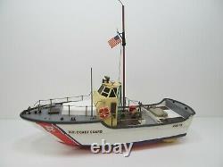 Vintage RC Boat Coast Guard vessel nkok 49 megahertz for parts
