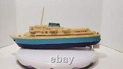 Vintage RC Boat Ocean Liner Style. Hong Kong. PARTS AS-IS CONDITION. No Remote