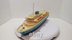 Vintage RC Boat Ocean Liner Style. Hong Kong. PARTS AS-IS CONDITION. No Remote