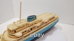 Vintage RC Boat Ocean Liner Style. Hong Kong. PARTS AS-IS CONDITION. No Remote