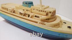 Vintage RC Boat Ocean Liner Style. Hong Kong. PARTS AS-IS CONDITION. No Remote