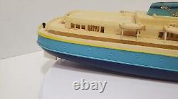 Vintage RC Boat Ocean Liner Style. Hong Kong. PARTS AS-IS CONDITION. No Remote