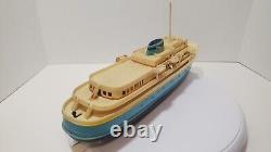 Vintage RC Boat Ocean Liner Style. Hong Kong. PARTS AS-IS CONDITION. No Remote