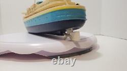 Vintage RC Boat Ocean Liner Style. Hong Kong. PARTS AS-IS CONDITION. No Remote