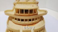 Vintage RC Boat Ocean Liner Style. Hong Kong. PARTS AS-IS CONDITION. No Remote