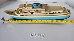 Vintage RC Boat Ocean Liner Style. Hong Kong. PARTS AS-IS CONDITION. No Remote